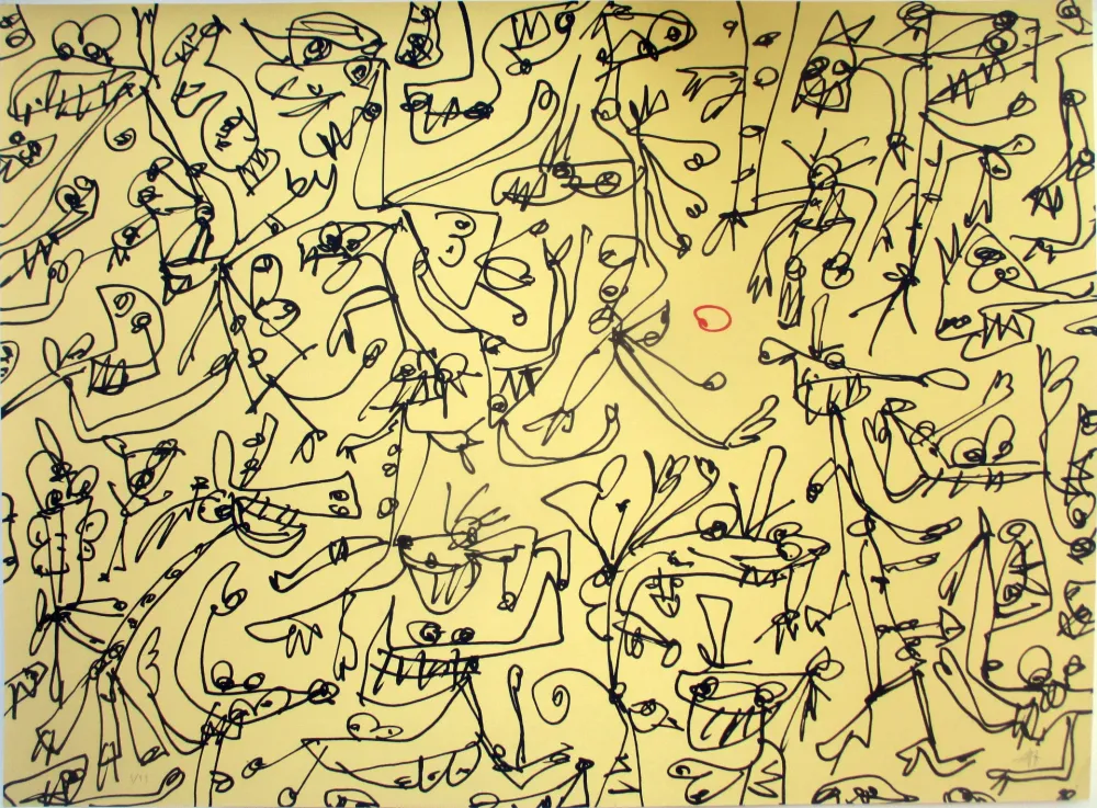 Lithographie Saura - Danse au Soleil