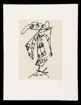 Radierung Und Aquatinta Saura - Frauen Portrait mit Hut 1