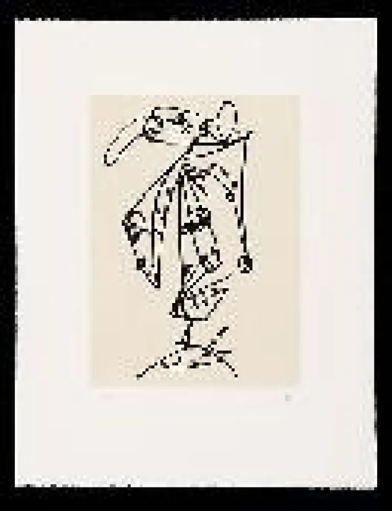 Radierung Und Aquatinta Saura - Frauen portrait mit Hut 1