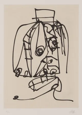 Radierung Und Aquatinta Saura - Frauen portrait mit Hut 3