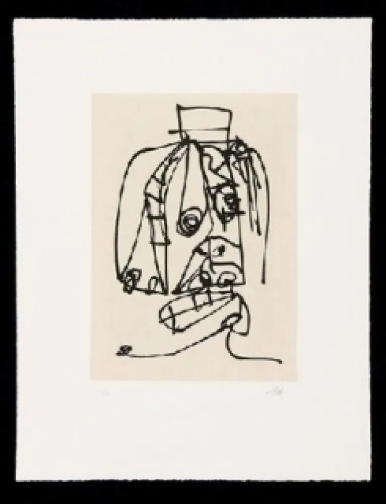 Radierung Und Aquatinta Saura - Frauen Portrait mit Hut 3