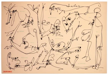 Linolschnitt Saura - Les quatre saisons, Printemps