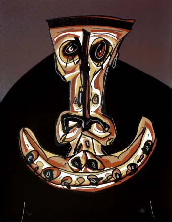 Lithographie Saura - Melanchton II, Une chaire d'ombre