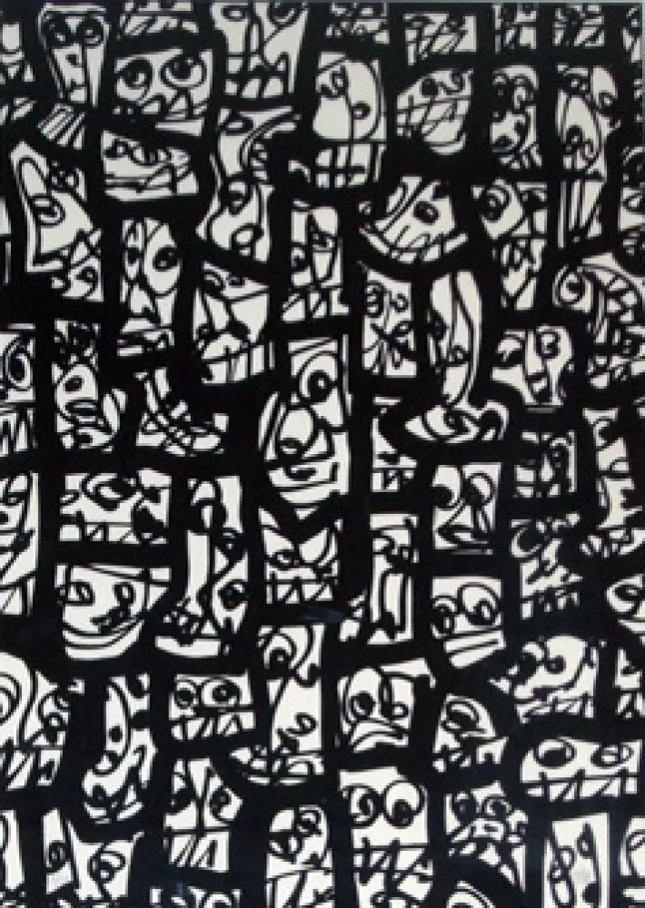 Siebdruck Saura - Pour le peuple sud-africain