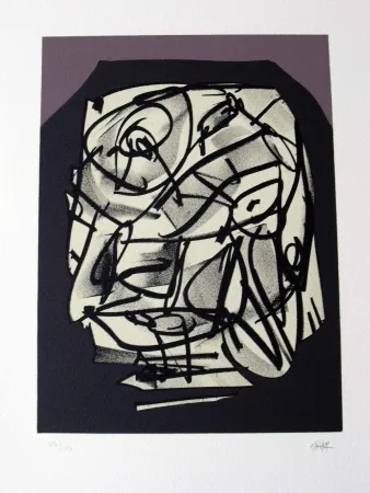 Lithographie Saura - Retrato