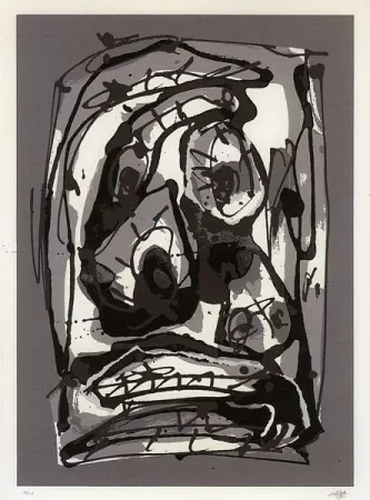 Siebdruck Saura - Serie Emblemas, plancha 3