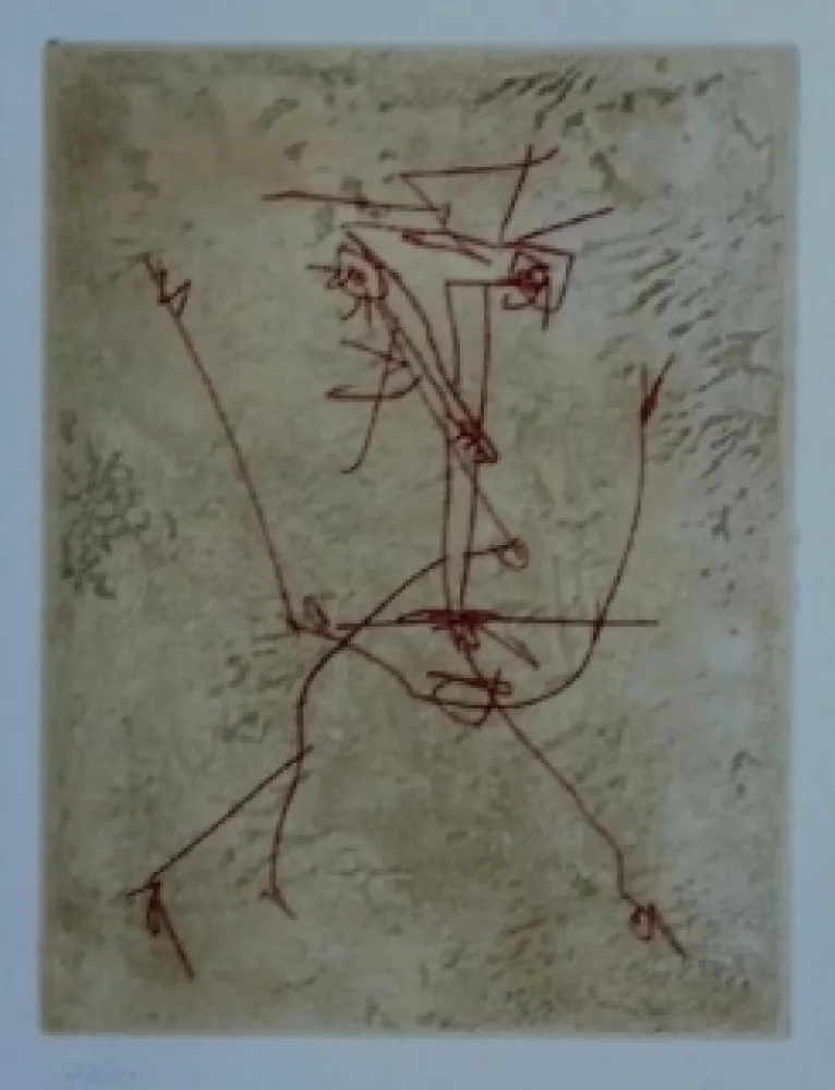 Radierung Und Aquatinta Saura - Tête