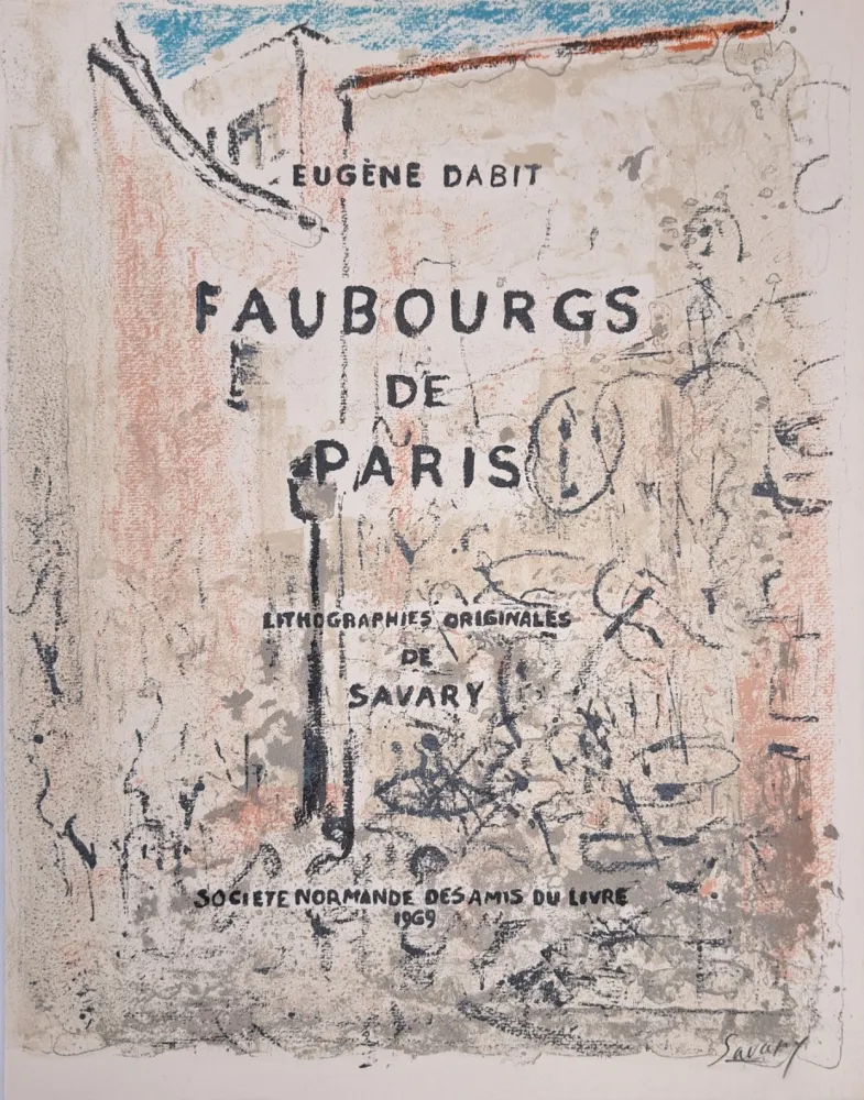 Lithographie Savary - Faubourgs de Paris