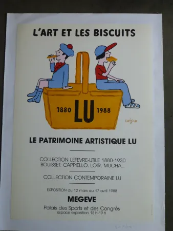 Plakat Savignac - Le patrimoine artistique LU ,l'art et les biscuits 