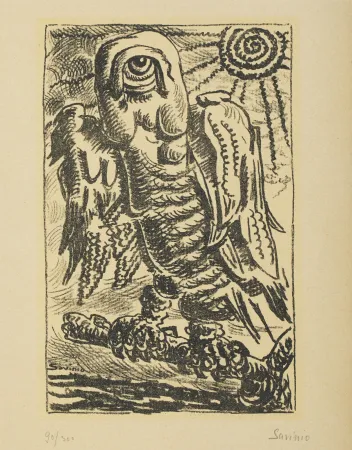 Lithographie Savinio - Alberto Savinio (1891–1952) - Da la nostra anima - Lithograph on paper - 1944