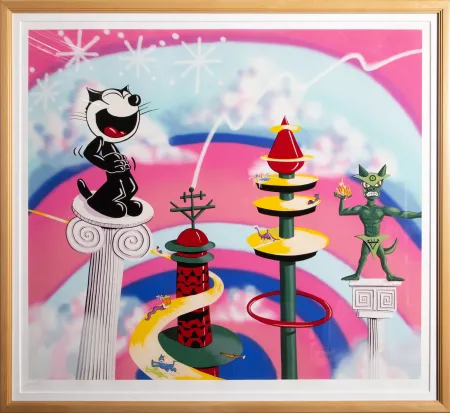 Siebdruck Scharf - Felix On A Pedestal