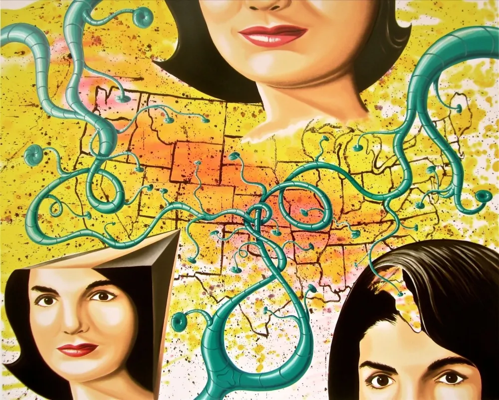 Siebdruck Scharf - The Three Faces of Jackie