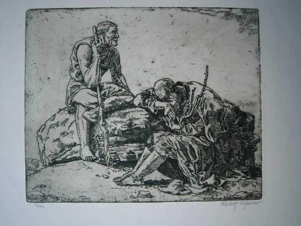 Stich Scheller - Zwei Hirten