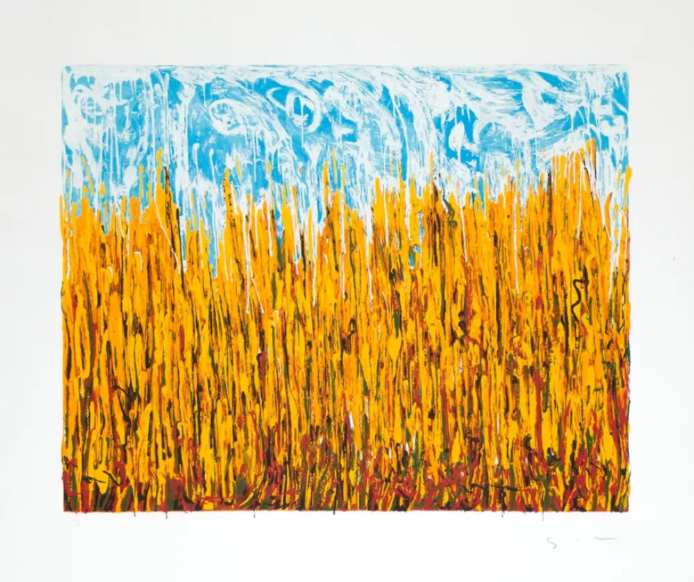 Siebdruck Schifano - Campo di pane