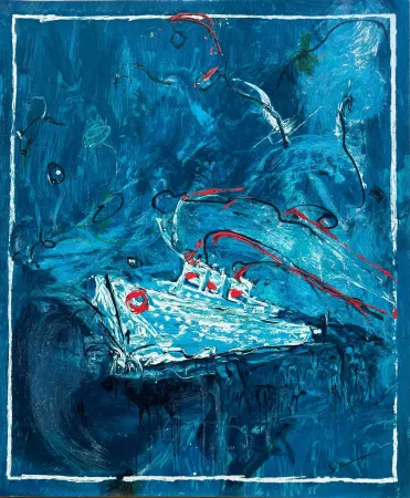 Siebdruck Schifano - Mario Schifano (1934–1998) – Crociera – Textured enamel screen printing, 37-colour printing on Magnani di Pescia paper – 1988