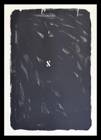 Lithographie Schifano - Mario Schifano (1934–1998) - Monochrome - Materic serigraphy with enamels on cardboard - 1975