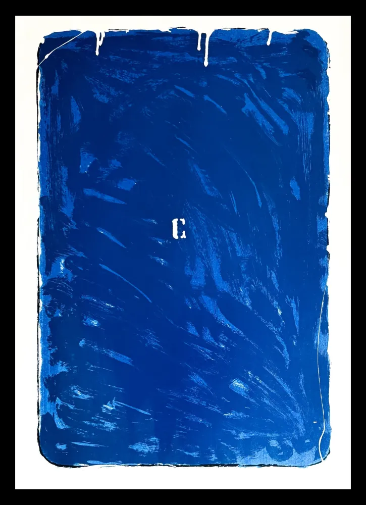 Siebdruck Schifano - Mario Schifano (1934–1998) - Monochrome - Materic serigraphy with enamels on cardboard - 1975
