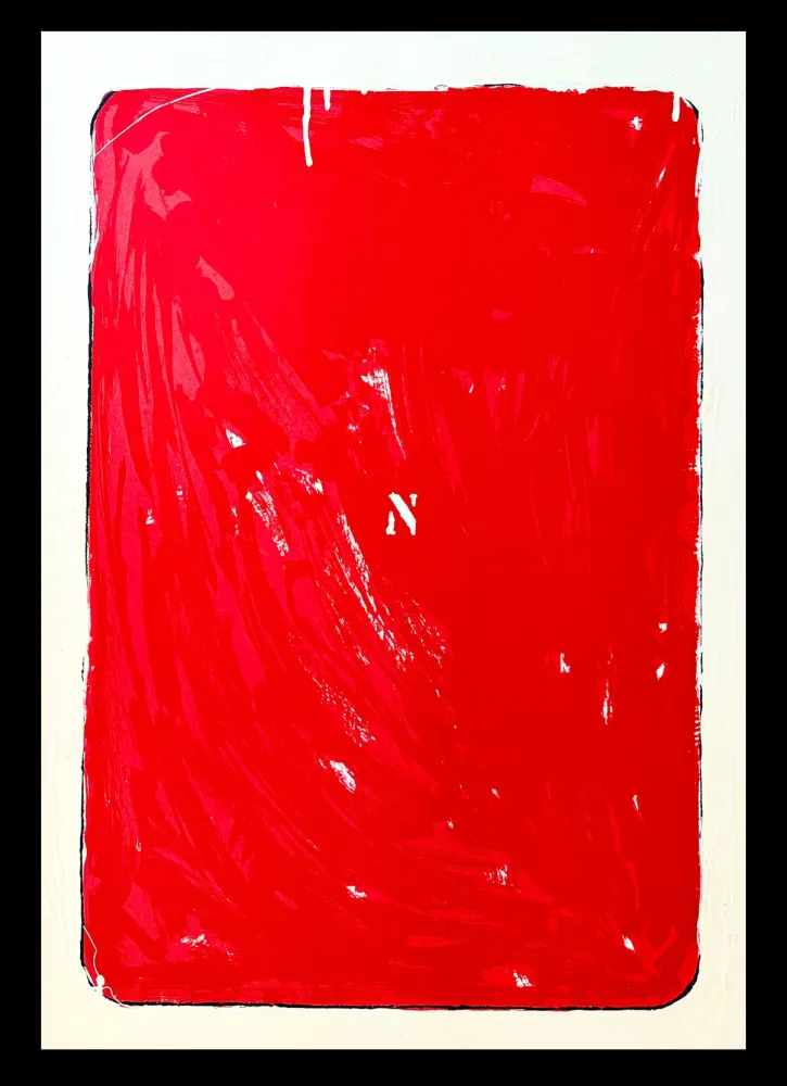 Siebdruck Schifano - Mario Schifano (1934–1998) - Monochrome - Materic serigraphy with enamels on cardboard - 1975
