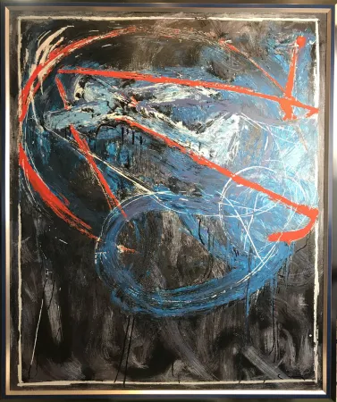 Siebdruck Schifano - Mario Schifano ( 1934 - 1998 ) - NAVIGATORE NOTTURNO - hand-signed enamel screenprint in 45 colors - 1989