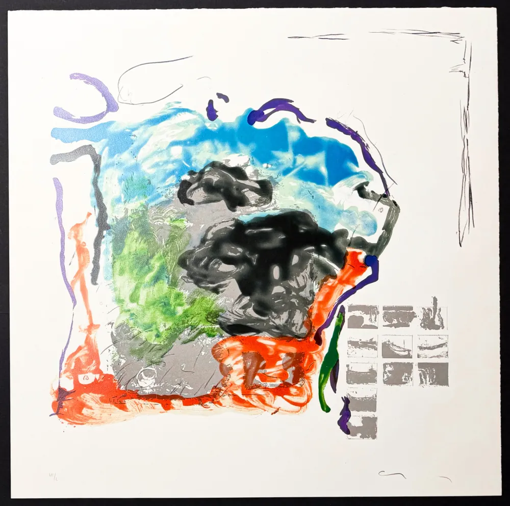 Lithographie Schifano - Mario Schifano (1934–1998) – Vedute ininterrotte – Lithograph with screen printing on paper – 1988