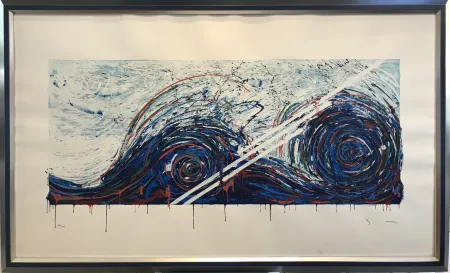 Siebdruck Schifano - Onda neonata