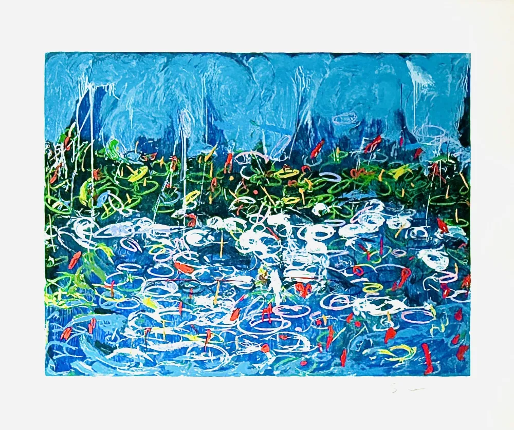 Siebdruck Schifano - Tela francese