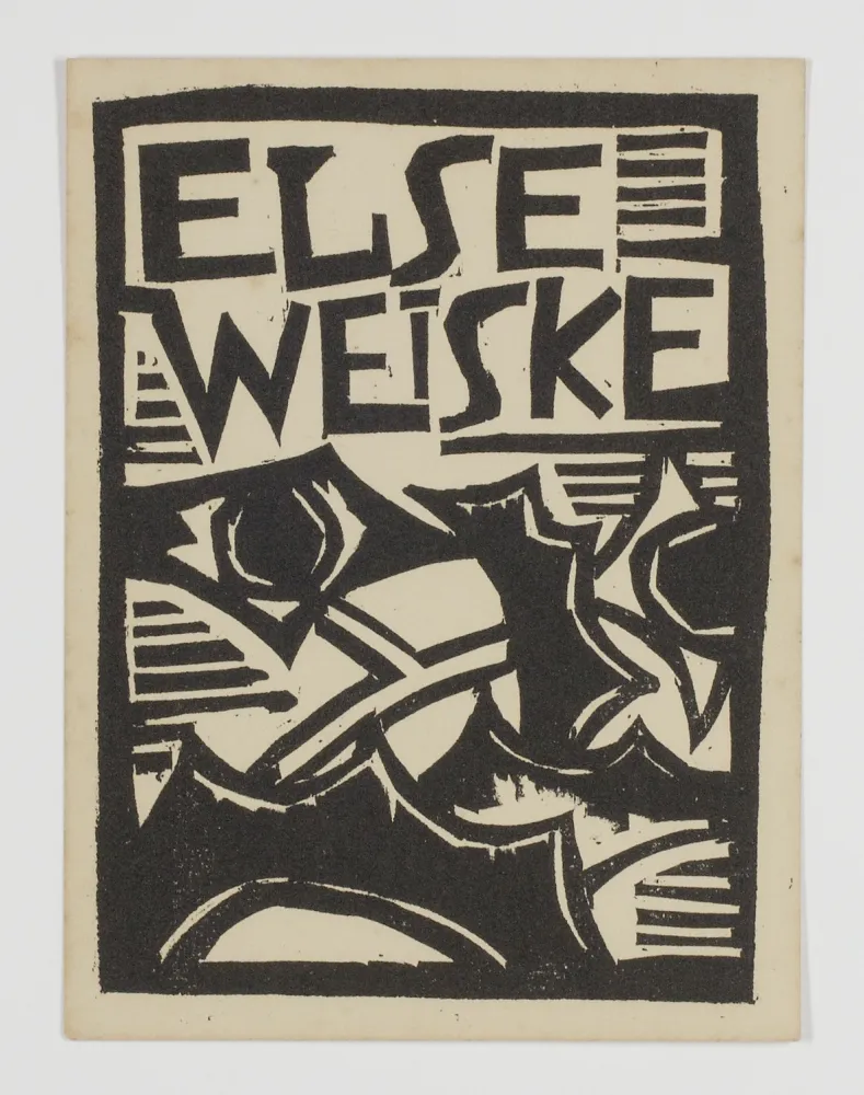 Holzschnitt Schmidt-Rottluff - Exlibris Else Weiske