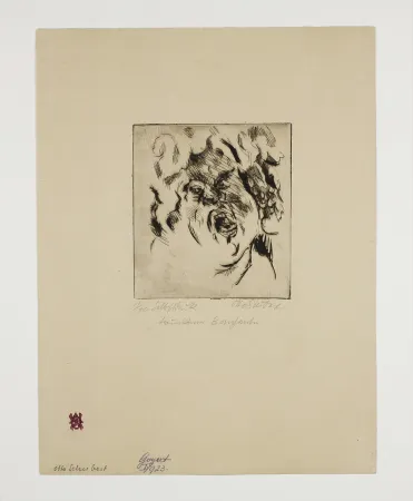 Kaltnadelradierung Schubert - Trunkener Bacchante (Drunken Bacchant)