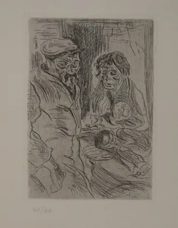 Radierung Schürch - Familie