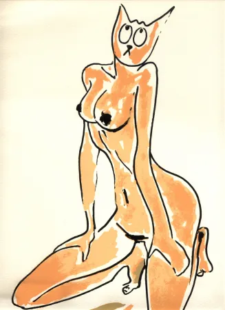 Siebdruck Séchas - Nu (collection Naked)