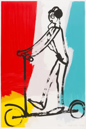 Siebdruck Séchas - Trottinette
