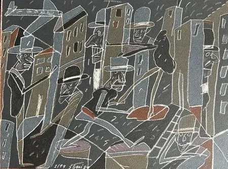 Lithographie Segui - Composition