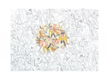 Radierung Und Aquatinta Segui - LA FOULE