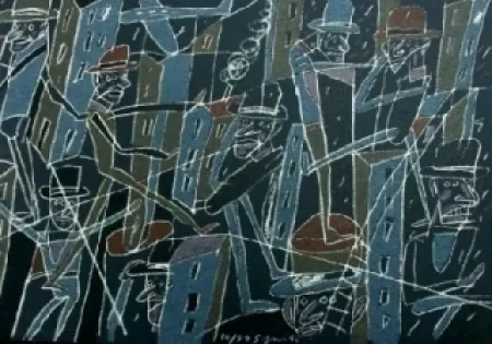 Lithographie Segui - Le froid bleu des contre-nuits