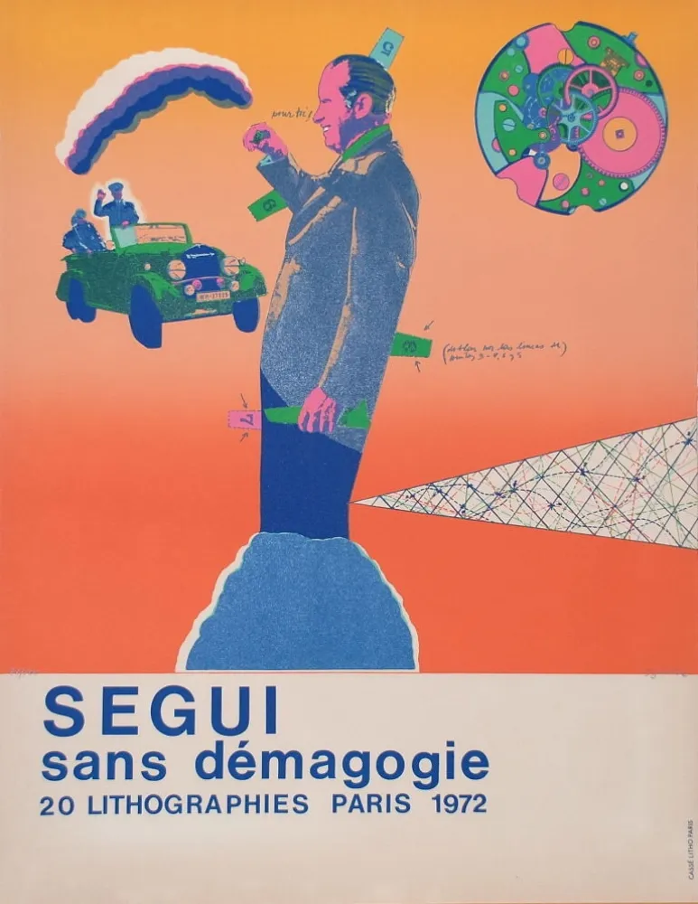 Lithographie Segui - Sans Démagogie