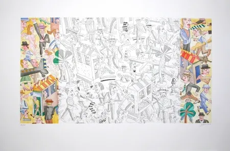 Radierung Und Aquatinta Segui - Touristes égarés