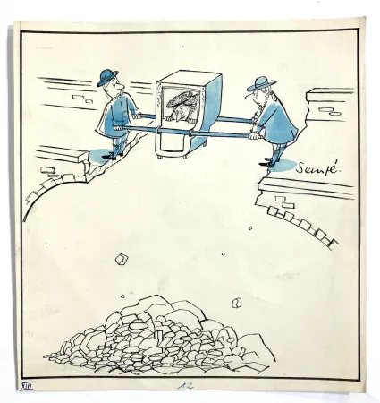 Keine Technische Sempé - La chaise à porteur. Circa 1970