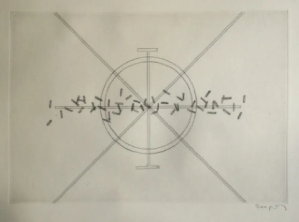 Kaltnadelradierung Seuphor - Sans titre