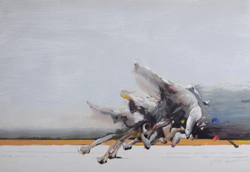 Siebdruck Shahabuddin - Le Saut