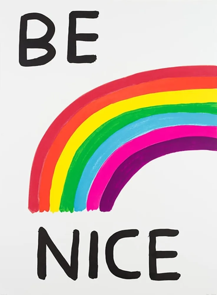 Siebdruck Shrigley - Be Nice