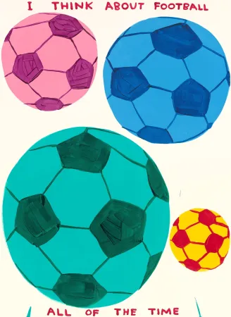 Siebdruck Shrigley - I Think About Football All Of The Time AP