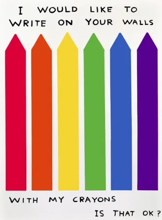 Keine Technische Shrigley - I would like to write on your wall with my crayons is that OK?