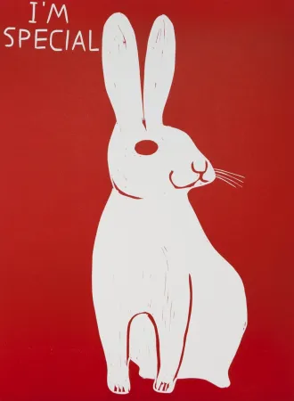 Linolschnitt Shrigley - I`m Special