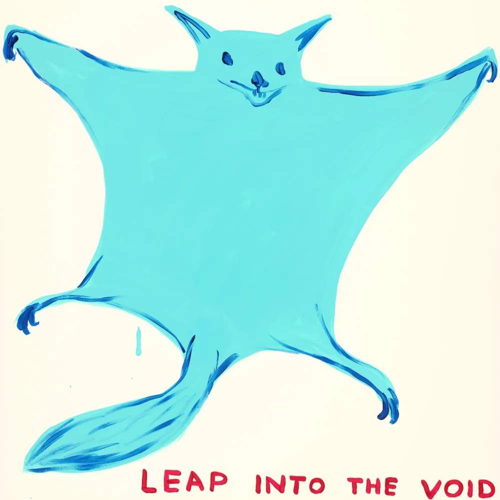 Siebdruck Shrigley - Leap Into The Void