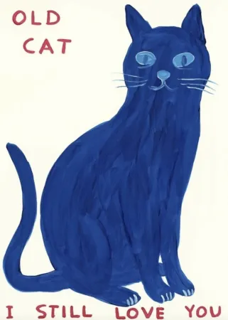 Siebdruck Shrigley - Old Cat