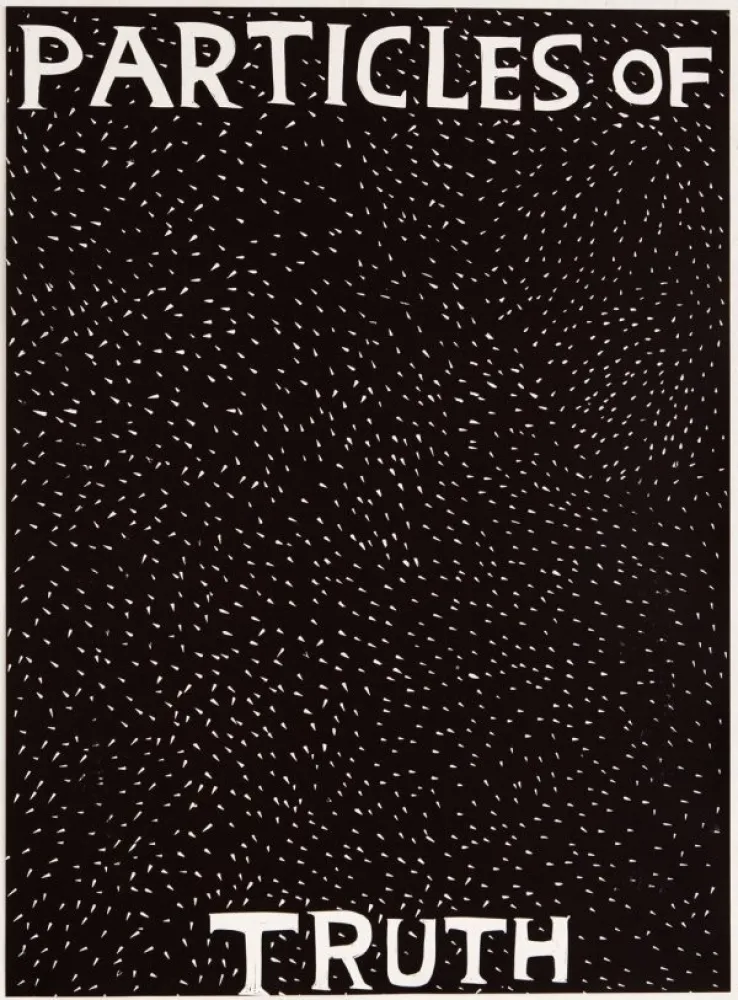 Linolschnitt Shrigley - Particles of Truth