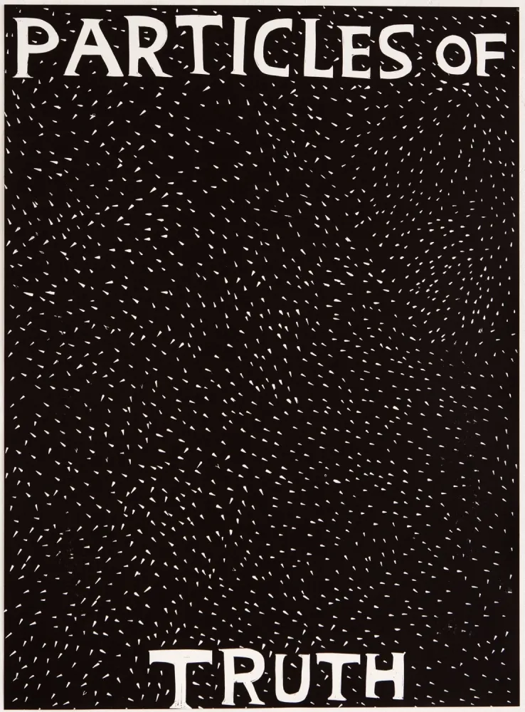 Linolschnitt Shrigley - Particles of Truth