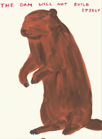 Siebdruck Shrigley - The Dam Will Not Build Itself