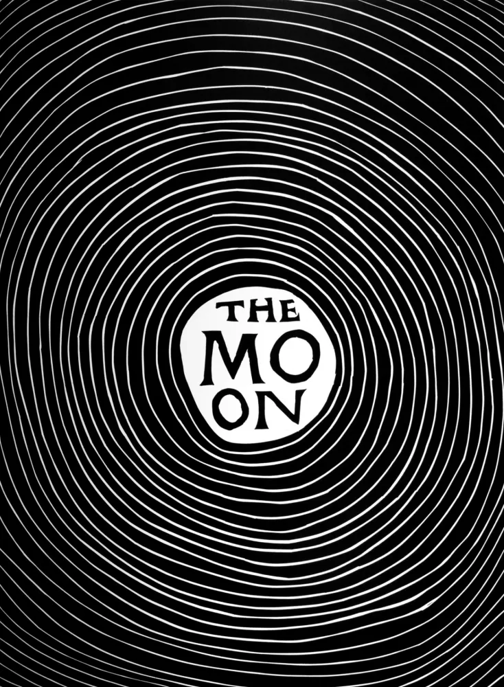 Linolschnitt Shrigley - The Moon