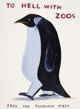 Siebdruck Shrigley - To Hell With Zoos